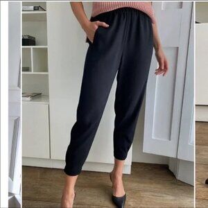 Aritzia Babaton Dexter Ankle Jogger Pants Black Fine Japanese Fabric Size Large